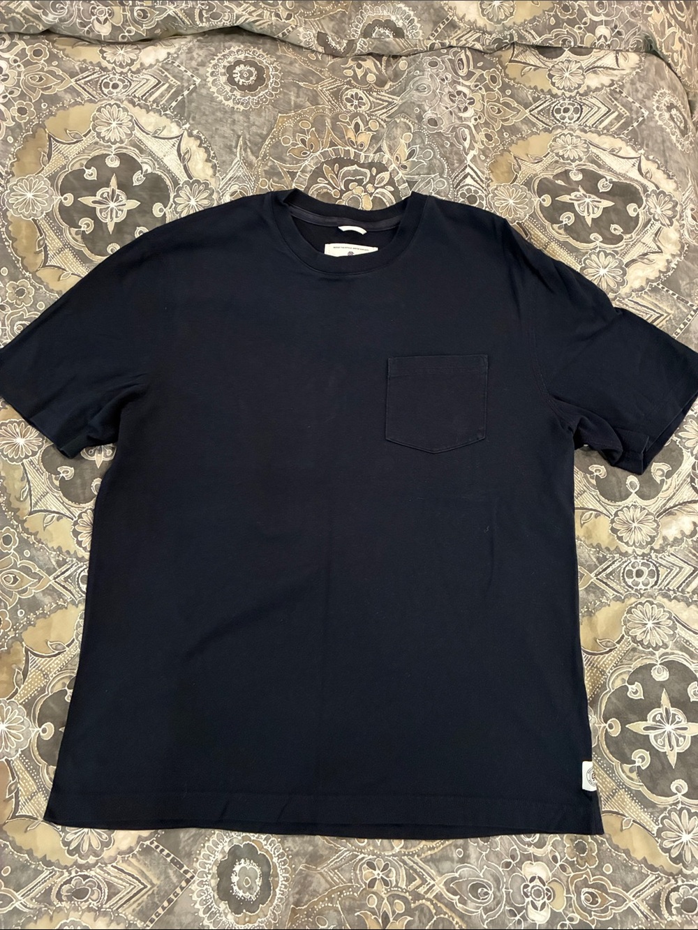 Reigning Champ Midweight Jersey Standard Pocket T-Shirt in Navy